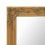 vidaXL Nástenné zrkadlo v barokovom štýle 60x40 cm zlaté – Obrázok 4