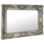 vidaXL Nástenné zrkadlo v barokovom štýle 60x40 cm strieborné – Obrázok 2