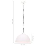 vidaXL Industriálna vintage závesná lampa 25 W, biela 41 cm E27 – Obrázok 11