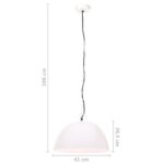 vidaXL Industriálna vintage závesná lampa 25 W, biela 41 cm E27 – Obrázok 10