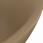 vidaXL Luxusné umývadlo, prepad, matné krémové 58,5x39 cm, keramika – Obrázok 5