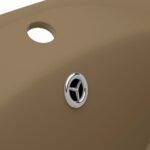 vidaXL Luxusné umývadlo, prepad, matné krémové 58,5x39 cm, keramika – Obrázok 6
