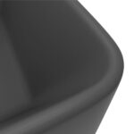 vidaXL Luxusné umývadlo matné tmavosivé 41x30x12 cm keramické – Obrázok 5