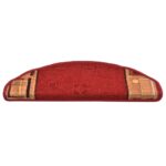 vidaXL Samolepiace nášľapy na schody 15 ks, červené 65x21x4 cm – Obrázok 4