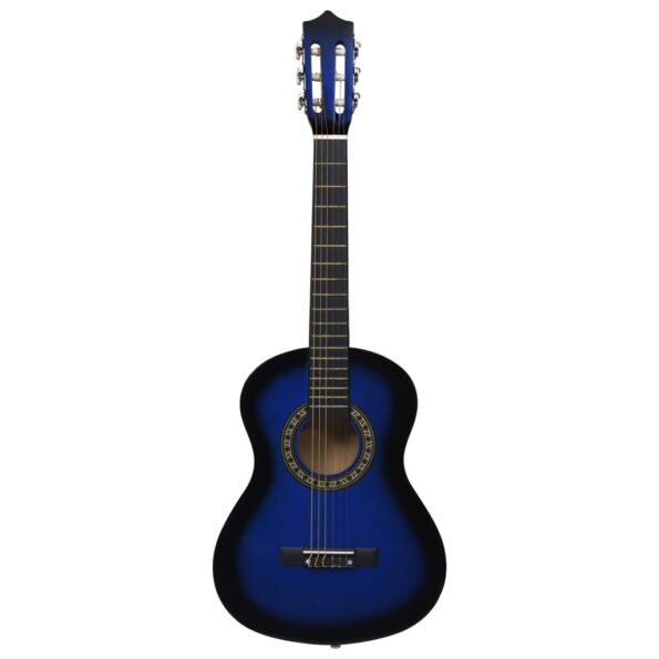 vidaXL Klasická gitara pre začiatočníkov a deti s taškou modrá 1/2 34" – Obrázok 3
