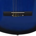 vidaXL Klasická gitara pre začiatočníkov a deti s taškou modrá 1/2 34" – Obrázok 7