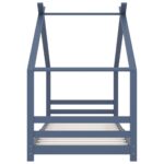 vidaXL Rám detskej postele sivý 90x200 cm borovicový masív – Obrázok 3