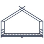 vidaXL Rám detskej postele sivý 90x200 cm borovicový masív – Obrázok 4