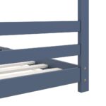 vidaXL Rám detskej postele sivý 90x200 cm borovicový masív – Obrázok 6