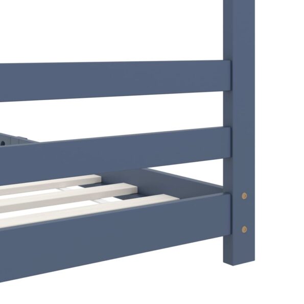 vidaXL Rám detskej postele sivý 90x200 cm borovicový masív – Obrázok 6