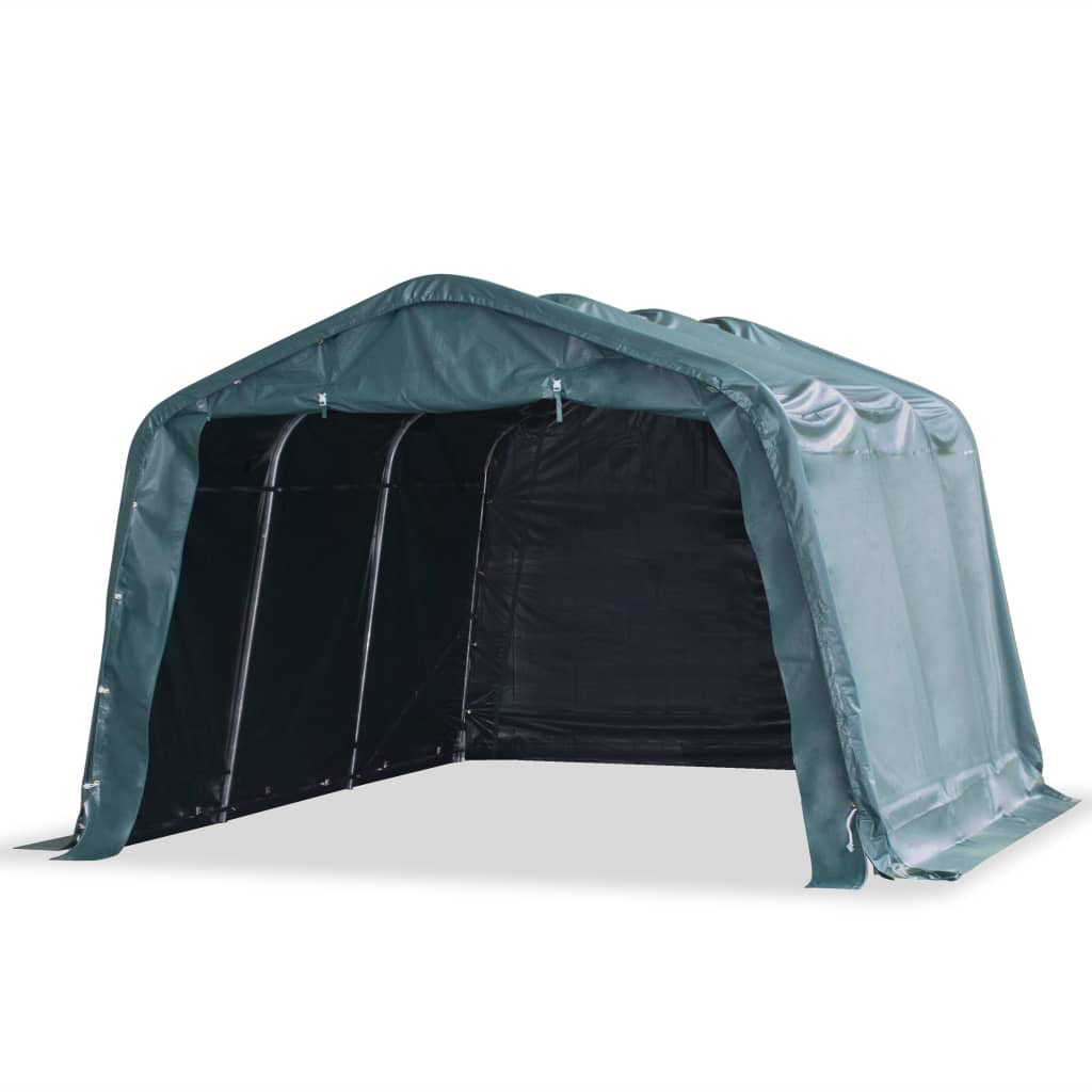 VXL8720286054918_a_en_hd_1.jpg vidaXL Odnímateľný prístrešok pre hospodárske zvieratá tmavozelený 3,3x4,8 m PVC 550 g/m² – Obrázok 1