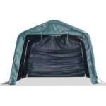 vidaXL Odnímateľný prístrešok pre hospodárske zvieratá tmavozelený 3,3x4,8 m PVC 550 g/m² – Obrázok 5
