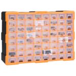 vidaXL Organizér so 64 zásuvkami 52x16x37,5 cm – Obrázok 2