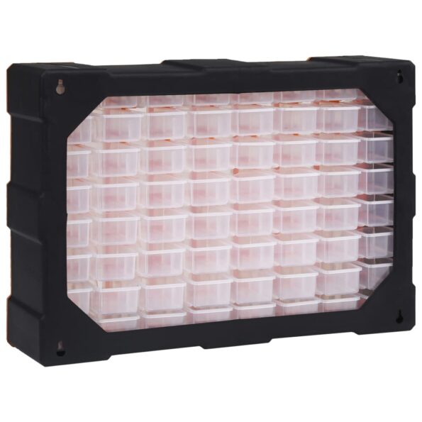 vidaXL Organizér so 64 zásuvkami 52x16x37,5 cm – Obrázok 6