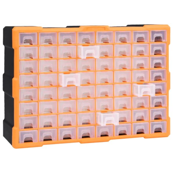 vidaXL Organizér so 64 zásuvkami 52x16x37,5 cm – Obrázok 7