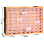 vidaXL Organizér so 64 zásuvkami 52x16x37,5 cm – Obrázok 9