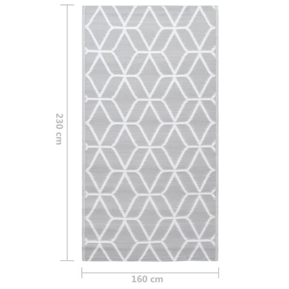 vidaXL Vonkajší koberec ARAKIL sivý 160x230 cm PP – Obrázok 7