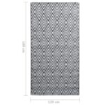 vidaXL Vonkajší koberec ARAKIL bielo-čierny 120x180 cm PP – Obrázok 7
