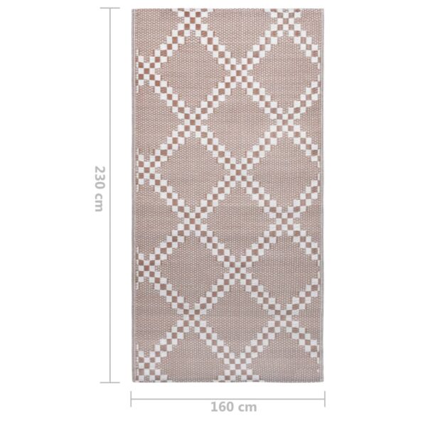 vidaXL Vonkajší koberec ARAKIL hnedý 160x230 cm PP – Obrázok 7