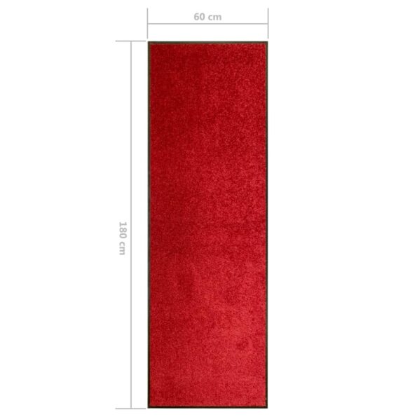 vidaXL Rohožka, prateľná, červená 60x180 cm – Obrázok 6