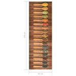 vidaXL Kuchynská rohožka prateľná 45x150 cm lyžice – Obrázok 6