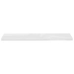 vidaXL Plávajúce nástenné police 4ks, lesklé biele 120x23,5x3,8cm, MDF – Obrázok 5
