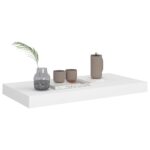 vidaXL Plávajúce nástenné police 2 ks, biele 50x23x3,8 cm, MDF – Obrázok 3