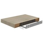 vidaXL Plávajúca nástenná polica, dubová 40x23x3,8 cm, MDF – Obrázok 7