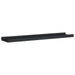 vidaXL Poličky na zarámované obrázky 2 ks čierne 60x9x3 cm MDF – Obrázok 3