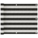 vidaXL Tieniaca plachta na balkón z HDPE 75x300 cm antracitová a biela