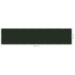 vidaXL Balkónová markíza tmavozelená 90x400 cm HDPE – Obrázok 5