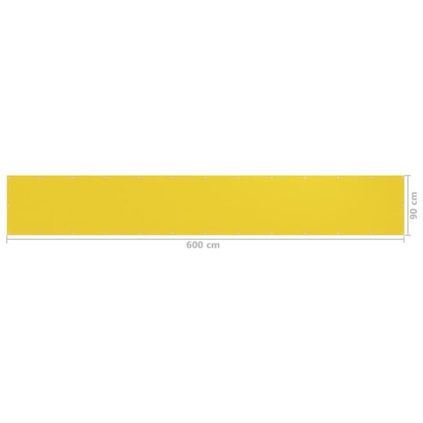 vidaXL Balkónová markíza žltá 90x600 cm HDPE – Obrázok 5