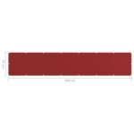 vidaXL Balkónová markíza, červená 75x400 cm, HDPE – Obrázok 5