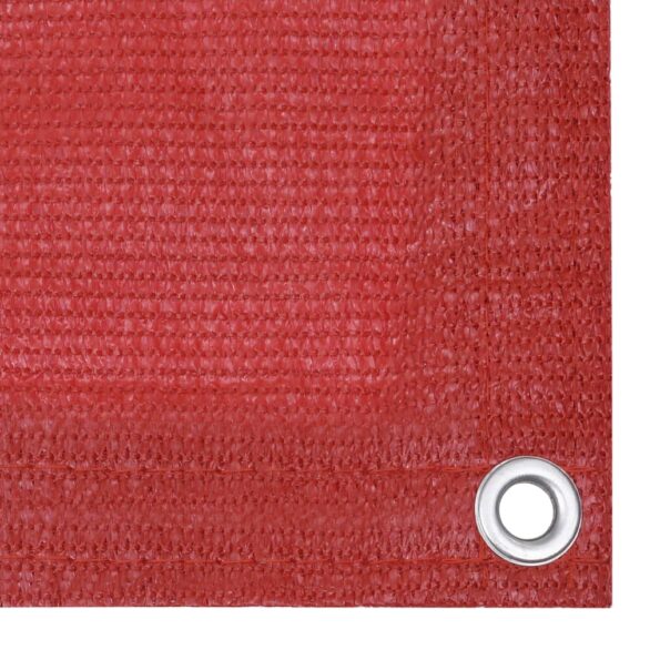 vidaXL Balkónová markíza, červená 120x400 cm, HDPE – Obrázok 3