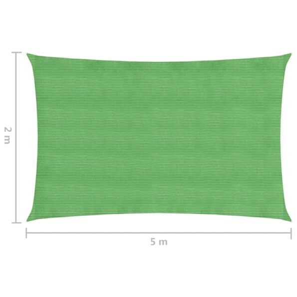 vidaXL Tieniaca plachta 160 g/m² bledozelená 2x5 m HDPE – Obrázok 6