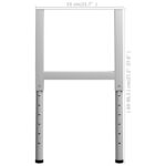 vidaXL Rámy na pracovné stoly 2 ks kovové 55x(69x95,5) cm sivé – Obrázok 9