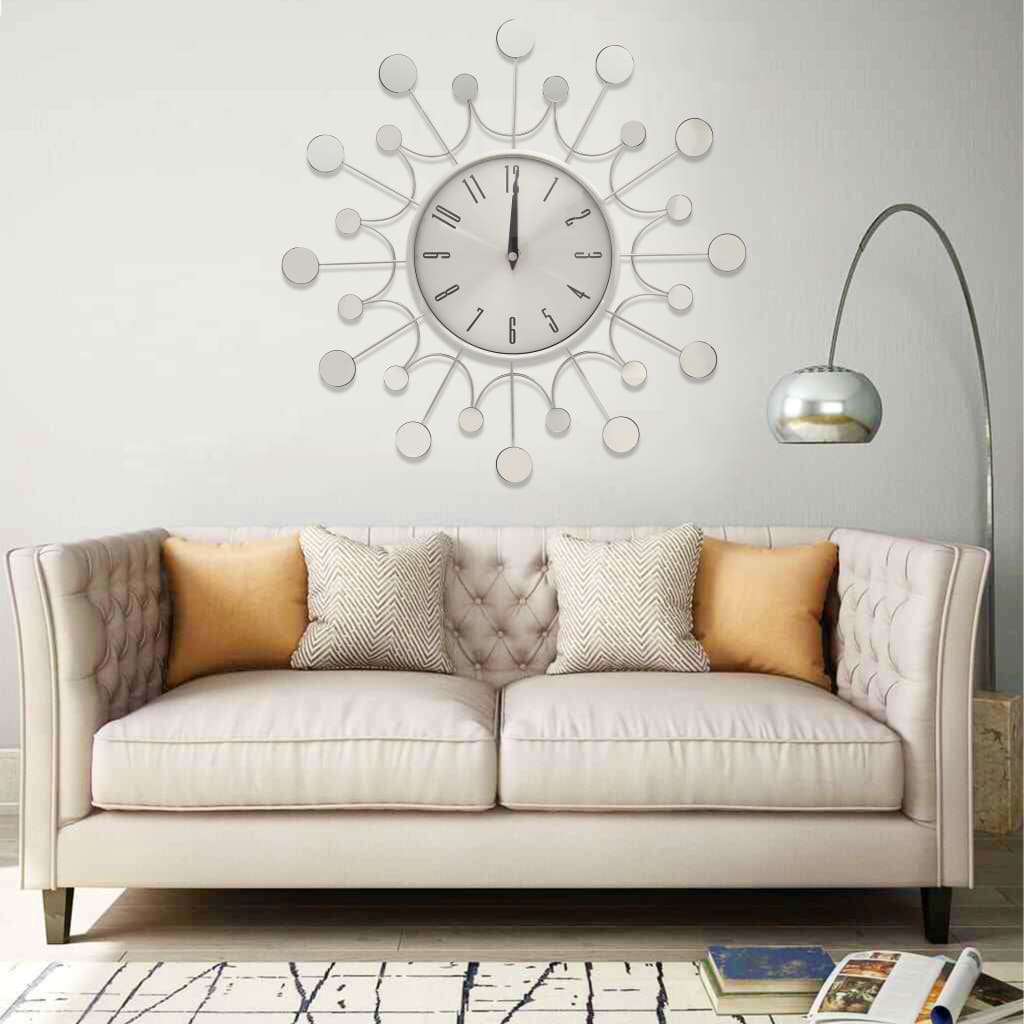 VXL8720286137895_m_en_hd_1.jpg vidaXL Nástenné hodiny strieborné 40 cm kovové – Obrázok 1