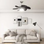 vidaXL Stropný ventilátor s osvetlením 76 cm tmavohnedý – Obrázok 3