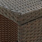vidaXL Barový stolík s úložným regálom hnedý 120x60x110 cm polyratan – Obrázok 2