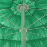 vidaXL Plážový slnečník Hawaii, zelený 240 cm – Obrázok 2