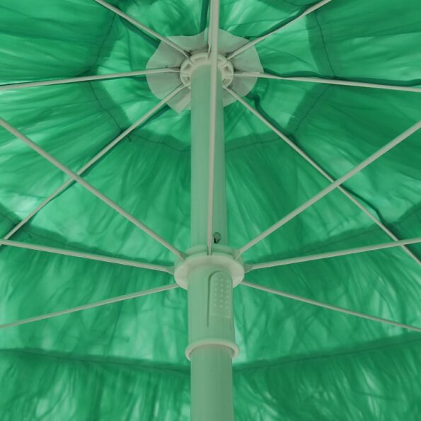 vidaXL Plážový slnečník Hawaii, zelený 240 cm – Obrázok 2