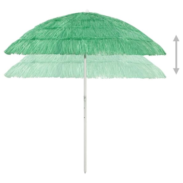 vidaXL Plážový slnečník Hawaii, zelený 240 cm – Obrázok 4