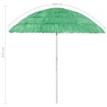 vidaXL Plážový slnečník Hawaii, zelený 240 cm – Obrázok 7