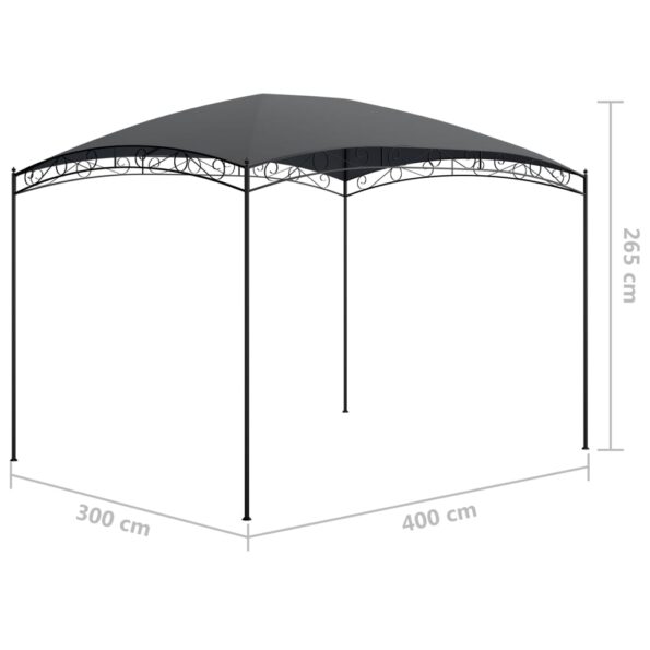 vidaXL Altánok 3x4x2,65 m antracitový 180 g/m² – Obrázok 5