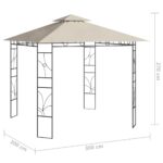 vidaXL Altánok 3x3x2,7 m krémový 160 g/m² – Obrázok 5