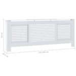 vidaXL Kryt na radiátor biely 205 cm MDF – Obrázok 8