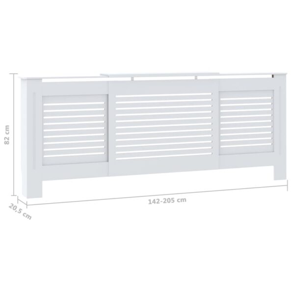 vidaXL Kryt na radiátor biely 205 cm MDF – Obrázok 8