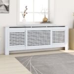 vidaXL Kryt na radiátor biely 205 cm MDF