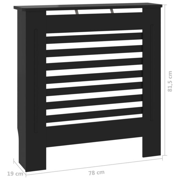 vidaXL Kryt na radiátor čierny 78 cm MDF – Obrázok 7