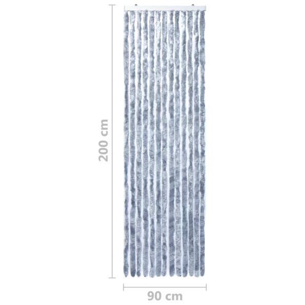 vidaXL Záves proti hmyzu, strieborný 90x200 cm, ženilka – Obrázok 8
